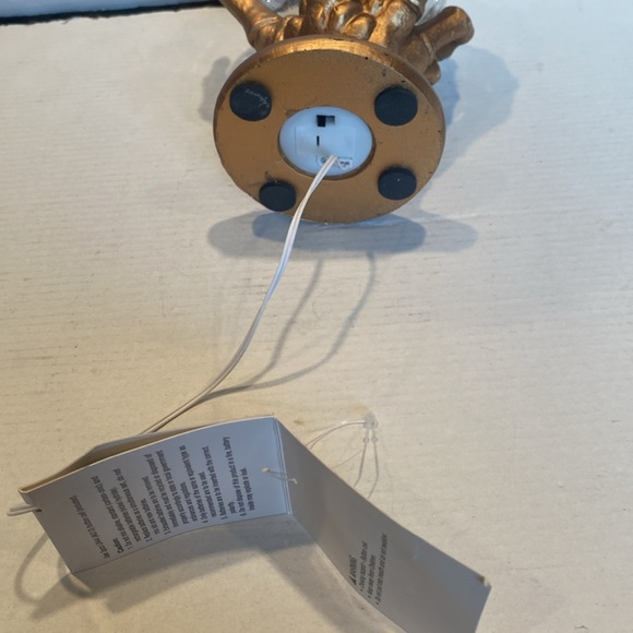 NWT & Vintage LED Lighted Glass Magic Ball in Gold Hand - Picture 6 of 11